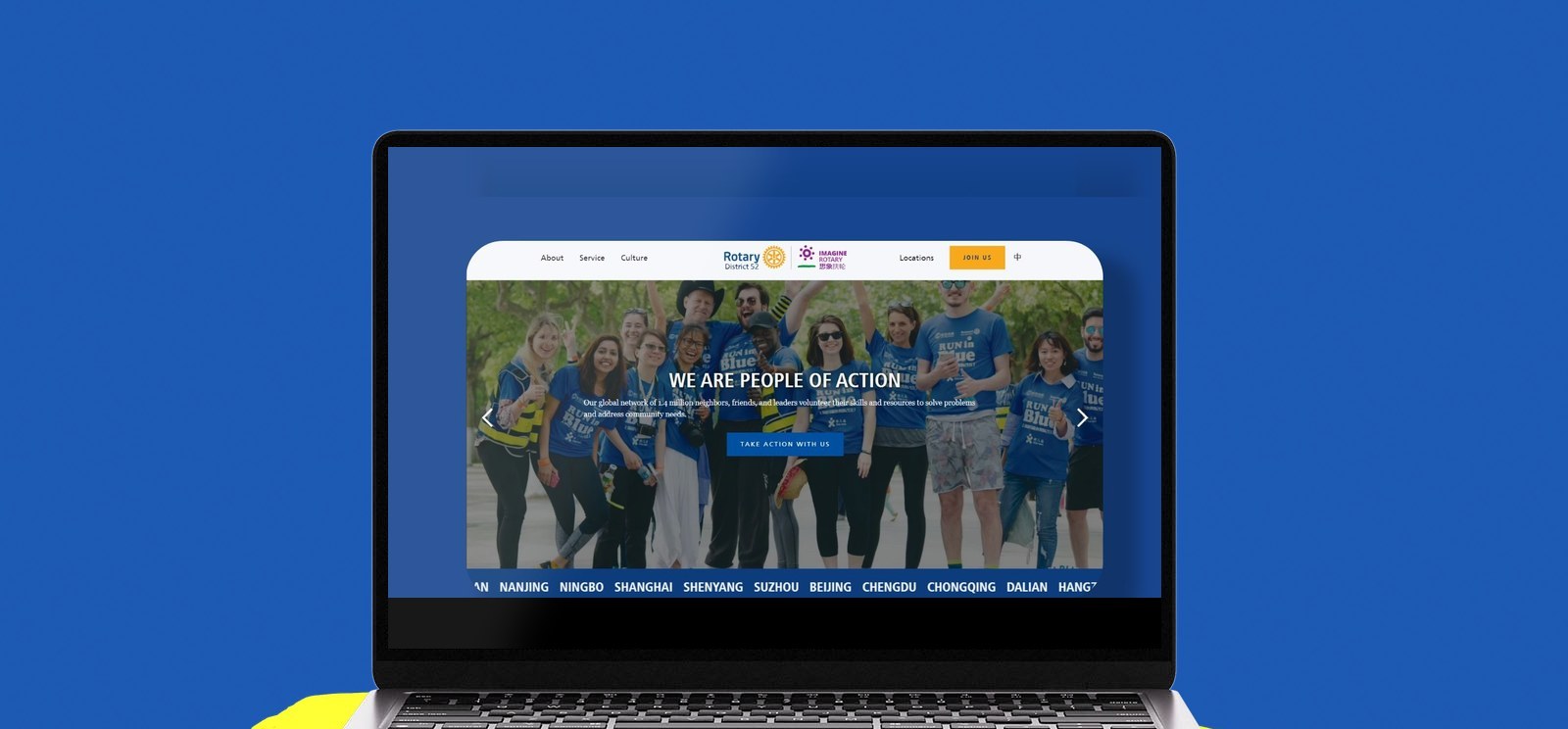 Rotary District 52 website hero